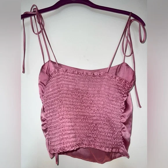 Urban Outfitters Satin Tie Top - Picture 2 of 2